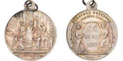World Coins - France, Medal, Souvenir de 1ère Communion, 1869, Silver,