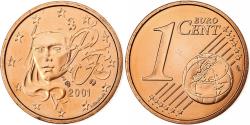World Coins - France, Euro Cent, BU, 2001, MDP, Copper Plated Steel, , KM:1282