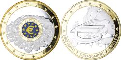 World Coins - France, Medal, Géants Euro, Numéraire, Politics, 2002, , Copper Gilt