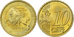 World Coins - Lithuania, 10 Euro Cent, BU, 2015, Vilnius, Nordic gold,