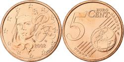 World Coins - France, 5 Euro Cent, 2002, MDP, Série BU, , Copper Plated Steel, KM:1284