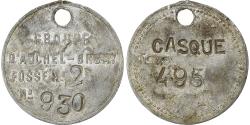 World Coins - France, Token, Mines d'Auchel-Bruay, Fosse N°2, Casque, Aluminium,