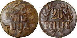 World Coins - Coin, GERMAN EAST AFRICA, Wihelm II, 20 Heller, 1916, Tabora, Countermark