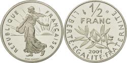 World Coins - Coin, France, Semeuse, 1/2 Franc, 2001, Paris, , Nickel, KM:931.2