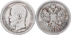 World Coins - Russia, Nicholas II, 50 Kopeks, 1896, St. Petersburg, Silver, , KM:58.2