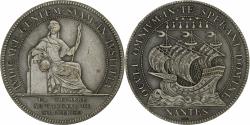 World Coins - France, Token, Chambre au Tribunal de Commerce, Nantes, Silver, Flan mat