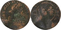 World Coins - France, Louis XIII, Double Tournois, Uncertain date, Copper,