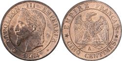World Coins - France, Napoleon III, 5 Centimes, 1864, Paris, Bronze, , Gadoury:155