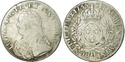 World Coins - Coin, France, Louis XV, Écu aux branches d'olivier, Ecu, 1735, La Rochelle