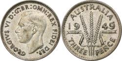 World Coins - Australia, George VI, 3 Pence, 1949, Melbourne, Billon, , KM:44