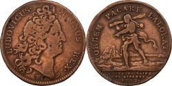 World Coins - France, Token, Louis XIV, Extraordinaire des Guerres, 1712, Bronze,