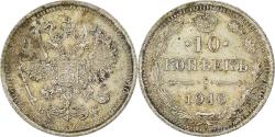 World Coins - Coin, Russia, Nicholas II, 10 Kopeks, 1916, Saint-Petersburg, , Silver