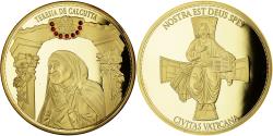 World Coins - Vatican, Medal, Sancta Teresa de Calcutta, , Copper Gilt