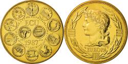 World Coins - France, Medal, Ecu Europa, Marianne, 1987, Rodier, , Gilt Bronze