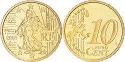 World Coins - France, 10 Euro Cent, 2001, Paris, , Brass, Gadoury:4., KM:1285