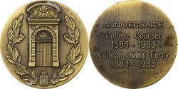 World Coins - France, Medal, Anniversaire Collège Courbet et Collège Jules Ferry, 1983