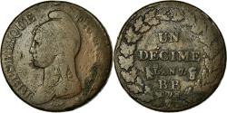 World Coins - Coin, France, Dupré, Decime, 1798, Strasbourg, , Bronze, KM:644.4