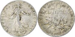 World Coins - France, 50 Centimes, Semeuse, 1917, Paris, Silver, , Gadoury:420