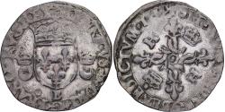 World Coins - France, Henri II, Douzain aux croissants, 1549, Rouen, Billon,
