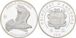 World Coins - Andorra, 5 Diners, Aguila Daurada, 2013, F15, Silver,