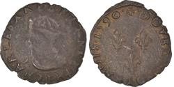 World Coins - Coin, France, Charles X, Double Tournois, 1590, Dijon, , Copper