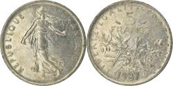 World Coins - Coin, France, 5 Francs, 1987