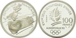 World Coins - Coin, France, Bobsleigh, 100 Francs, 1990, , Silver, KM:981, Gadoury:C9