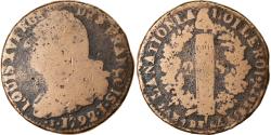 World Coins - Coin, France, 2 sols françois, 2 Sols, 1792, Limoges, , Bronze