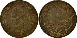 World Coins - Coin, France, Cérès, 5 Centimes, 1877, Paris, , Bronze, KM:821.1