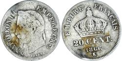 World Coins - Coin, France, Napoleon III, Napoléon III, 20 Centimes, 1866, Bordeaux
