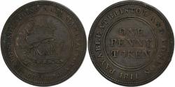 World Coins - Great Britain, Gloucestershire, Penny Token, 1811, Copper,