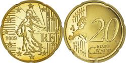 World Coins - France, 20 Euro Cent, 2009, Paris, BE, , Brass, KM:1411