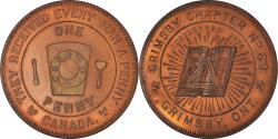 World Coins - Canada, Token, Masonic, Grimsby, Chapter Penny, , Copper