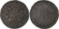 World Coins - France, Louis XVIII, 10 Centimes, 1814, Anvers, Siège d'Anvers, Bronze