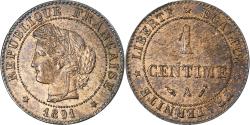 World Coins - France, Cérès, Centime, 1891, Paris, , Bronze, KM:826.1, Gadoury:88