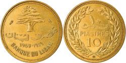 World Coins - Coin, Lebanon, 10 Piastres, 1969, Paris, , Nickel-brass, KM:26