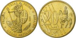 World Coins - United Kingdom, Medal, 20 C, Essai-Trial, 2002, Copper-Nickel Gilt,