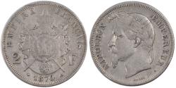 World Coins - Coin, France, Napoleon III, Napoléon III, 2 Francs, 1870, Paris,
