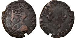 World Coins - Coin, France, Charles X, Double Tournois, 1594, Dijon, , Copper