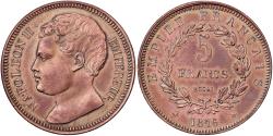 World Coins - France, Napoleon II, 5 Francs, 1816, Paris, Pattern, Bronze,