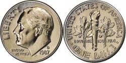 Us Coins - United States, Dime, Roosevelt, 1987, Denver, Copper-Nickel Clad Copper,