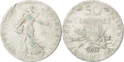 World Coins - Coin, France, Semeuse, 50 Centimes, 1911, , Silver, KM:854, Gadoury:420