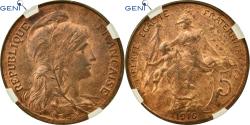 World Coins - Coin, France, Dupuis, 5 Centimes, 1916, Paris, GENI, MS63RB, Bronze, KM:842