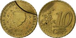 World Coins - Netherlands, 10 Euro Cent, 2001, error cud coin, , Copper-Nickel-Zinc