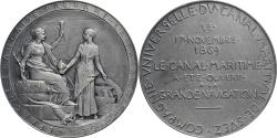 World Coins - France, Medal, Compagnie Universelle du Canal maritime de Suez, 1869, Silver