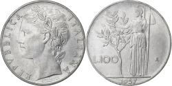 World Coins - Italy, 100 Lire, 1957, Rome, Stainless Steel, , KM:96.1