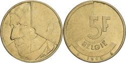 World Coins - Belgium, 5 Francs, 5 Frank, 1986, Brass Or Aluminum-Bronze, , KM:164