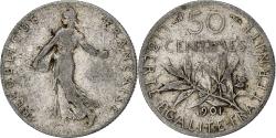 World Coins - Coin, France, Semeuse, 50 Centimes, 1901, Paris, , Silver, KM:854