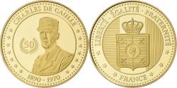 World Coins - France, Medal, Charles De Gaulle, Copper-Nickel Gilt,