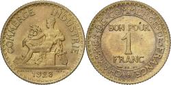 World Coins - France, 1 Franc, Chambre de commerce, 1923, Paris, Cupro-Aluminium,
